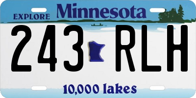 MN license plate 243RLH
