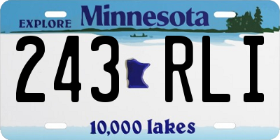 MN license plate 243RLI