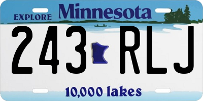 MN license plate 243RLJ
