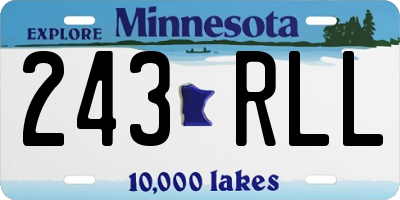 MN license plate 243RLL