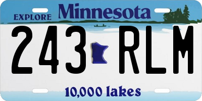 MN license plate 243RLM