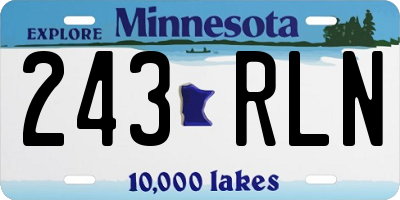 MN license plate 243RLN
