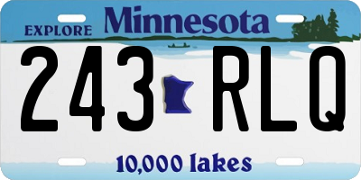 MN license plate 243RLQ