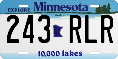 MN license plate 243RLR