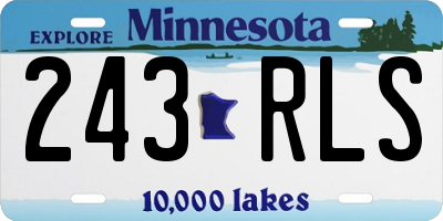 MN license plate 243RLS