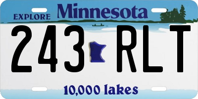 MN license plate 243RLT