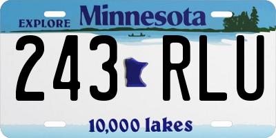 MN license plate 243RLU