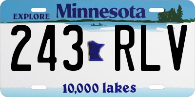 MN license plate 243RLV