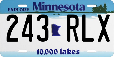 MN license plate 243RLX