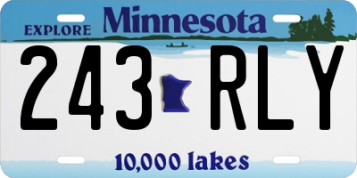 MN license plate 243RLY