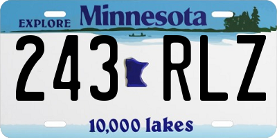 MN license plate 243RLZ