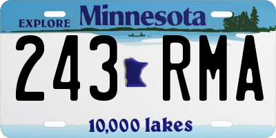 MN license plate 243RMA