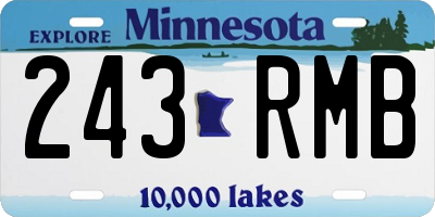 MN license plate 243RMB