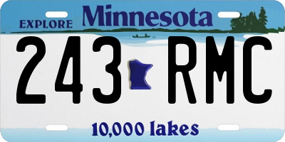 MN license plate 243RMC