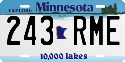 MN license plate 243RME