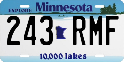 MN license plate 243RMF