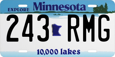 MN license plate 243RMG