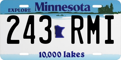 MN license plate 243RMI