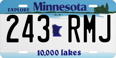 MN license plate 243RMJ