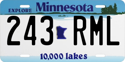 MN license plate 243RML