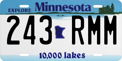 MN license plate 243RMM