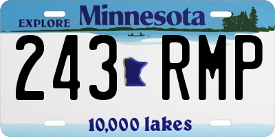 MN license plate 243RMP