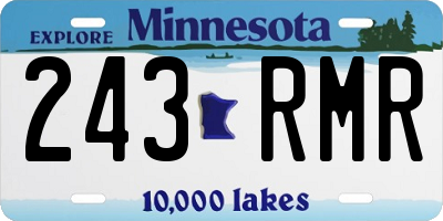 MN license plate 243RMR