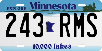 MN license plate 243RMS