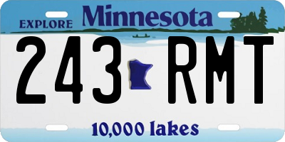 MN license plate 243RMT