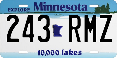 MN license plate 243RMZ