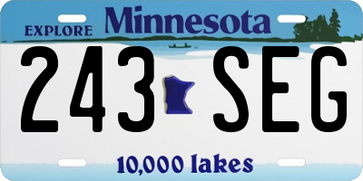 MN license plate 243SEG