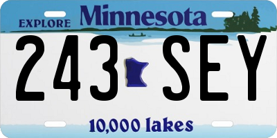 MN license plate 243SEY