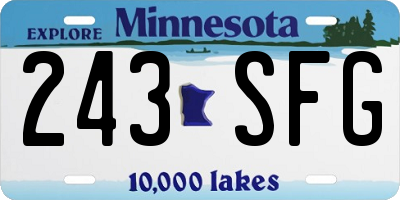 MN license plate 243SFG