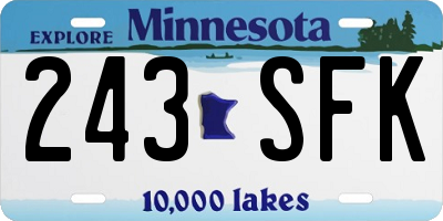 MN license plate 243SFK