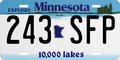 MN license plate 243SFP