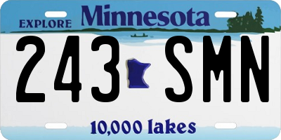 MN license plate 243SMN