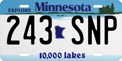 MN license plate 243SNP