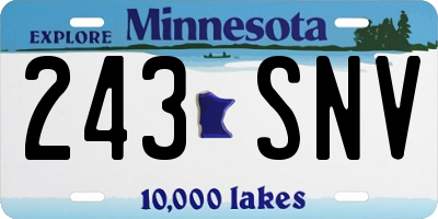 MN license plate 243SNV