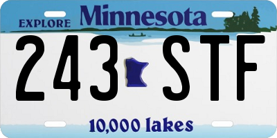 MN license plate 243STF