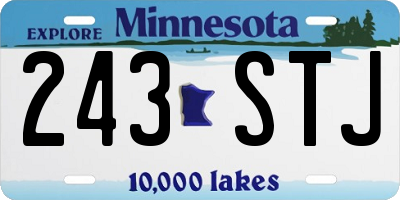 MN license plate 243STJ