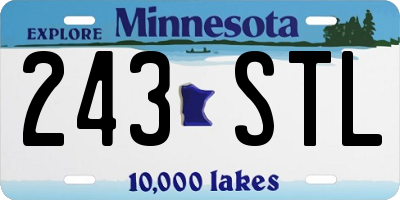 MN license plate 243STL