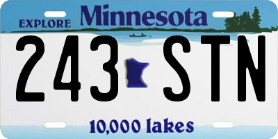 MN license plate 243STN