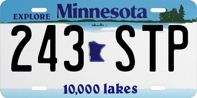 MN license plate 243STP