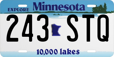 MN license plate 243STQ