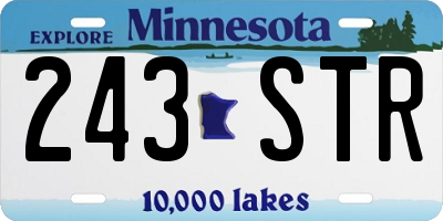 MN license plate 243STR
