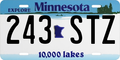 MN license plate 243STZ