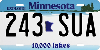MN license plate 243SUA