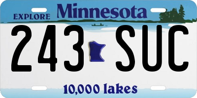MN license plate 243SUC
