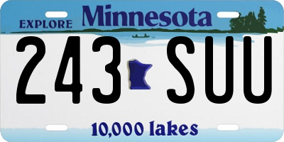 MN license plate 243SUU