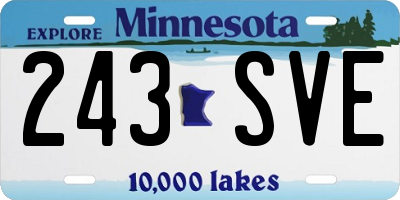 MN license plate 243SVE